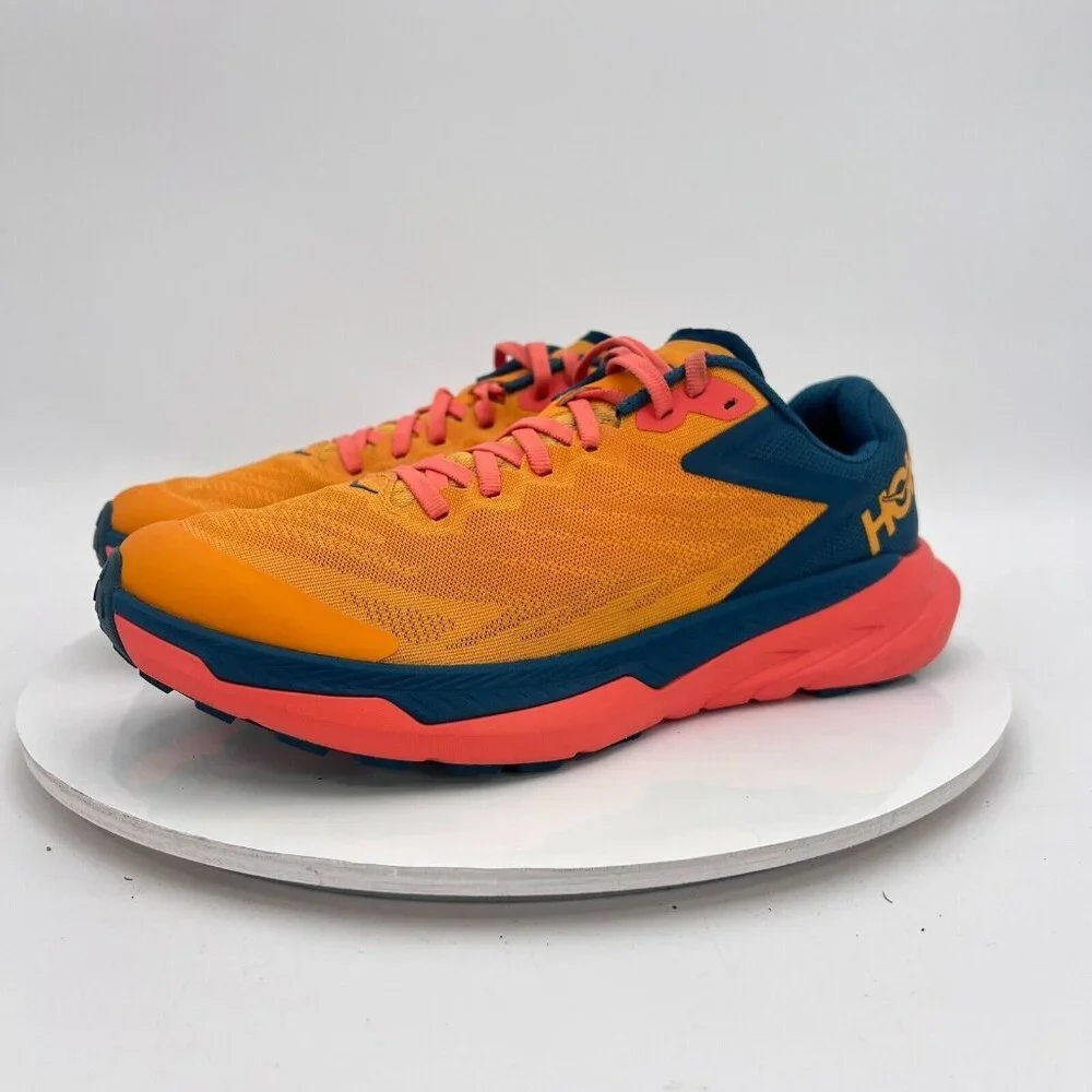 Hoka One One Zinal Women Size 8.5B 1119400 RYCM Radiant Yellow Camellia Shoes